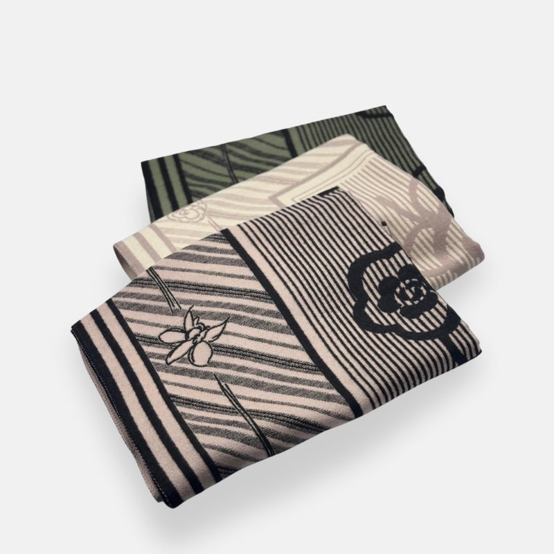 Floral Line Art Scarf