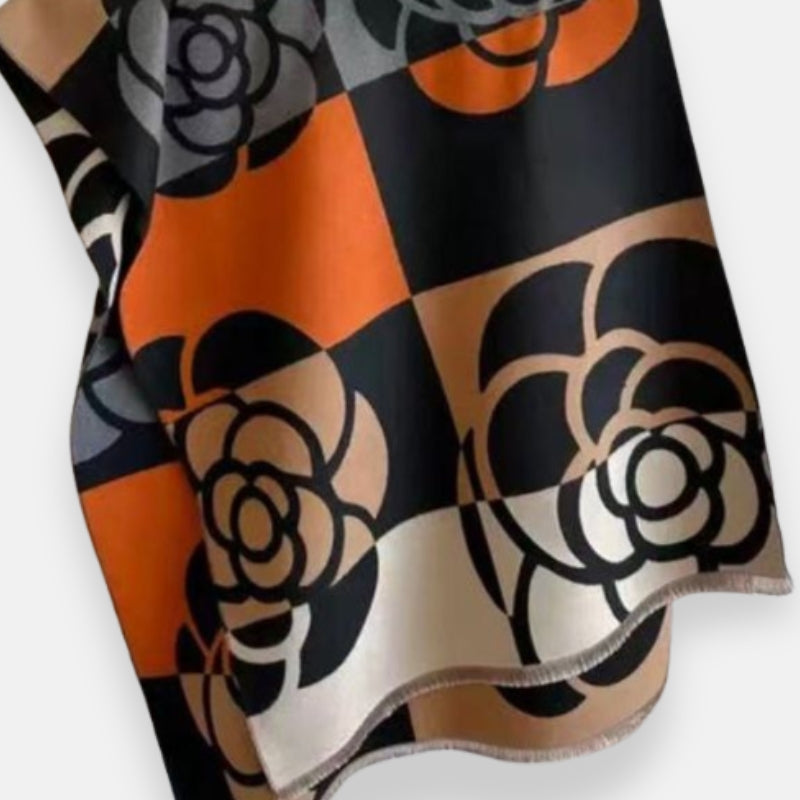 Bold Floral Block Scarf