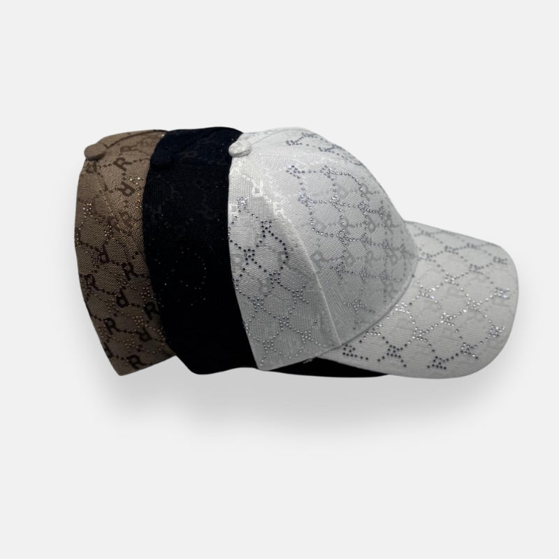 Monogram Rhinestone Baseball Cap