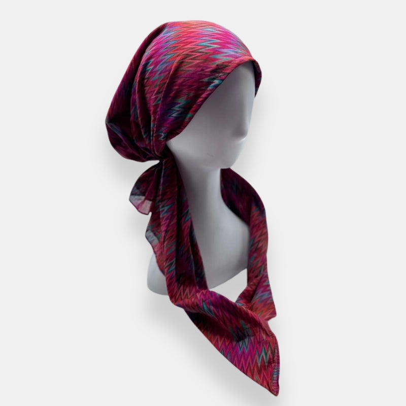 Zigzag Print Pretied Bandana
