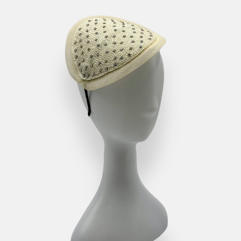 Beaded Fascinator With Rhinestones