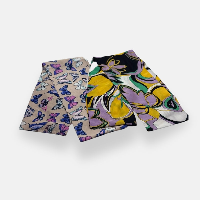 Butterfly & Flower Twilly Scarf