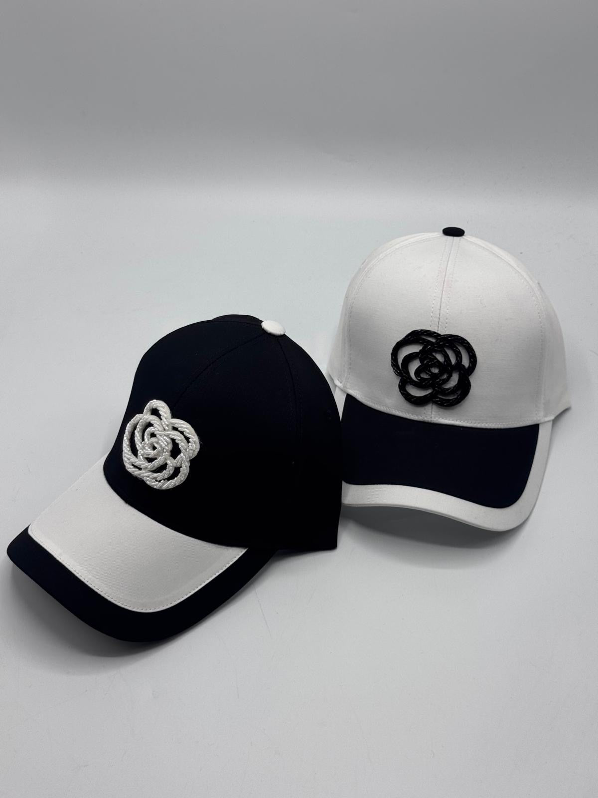 Baseball Cap with Rose