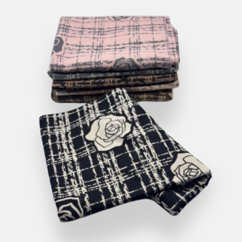 Tweed Rose print Scarf