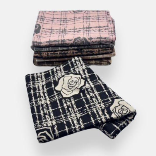 Tweed Rose print Scarf