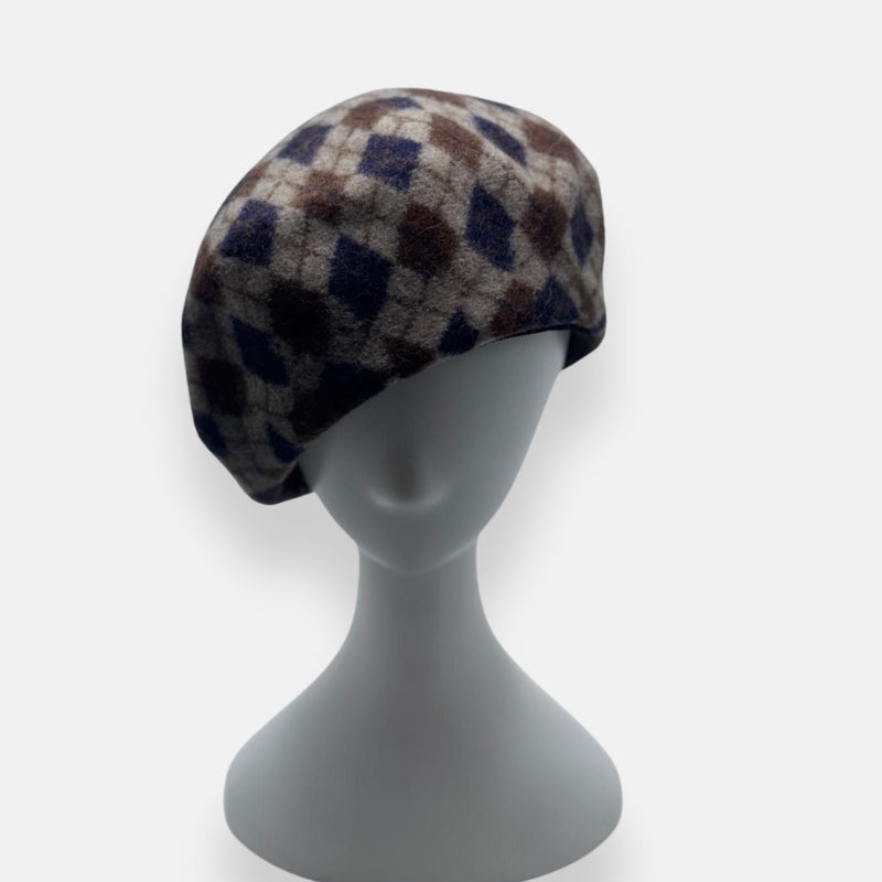 Wool Argyle Beret