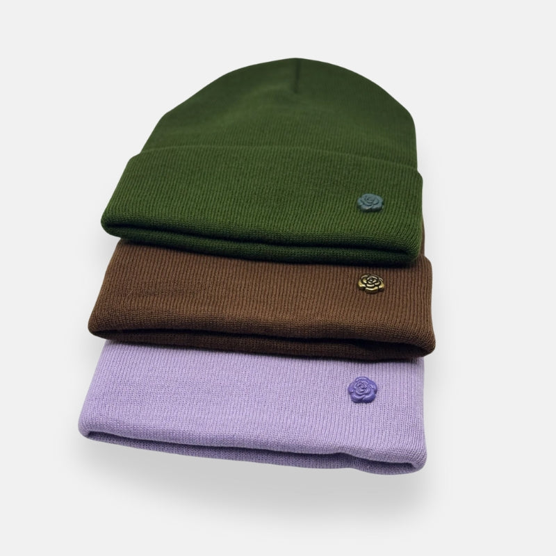 Beanie With Small Rose