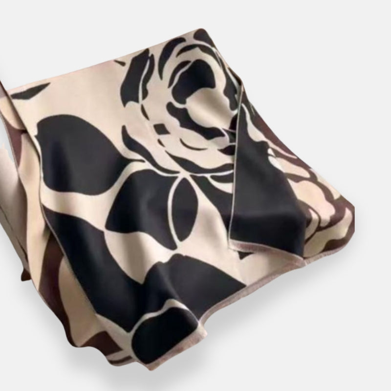 Bold Rose Print Scarf