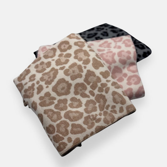 Leopard Cashmere-Feel Scarf