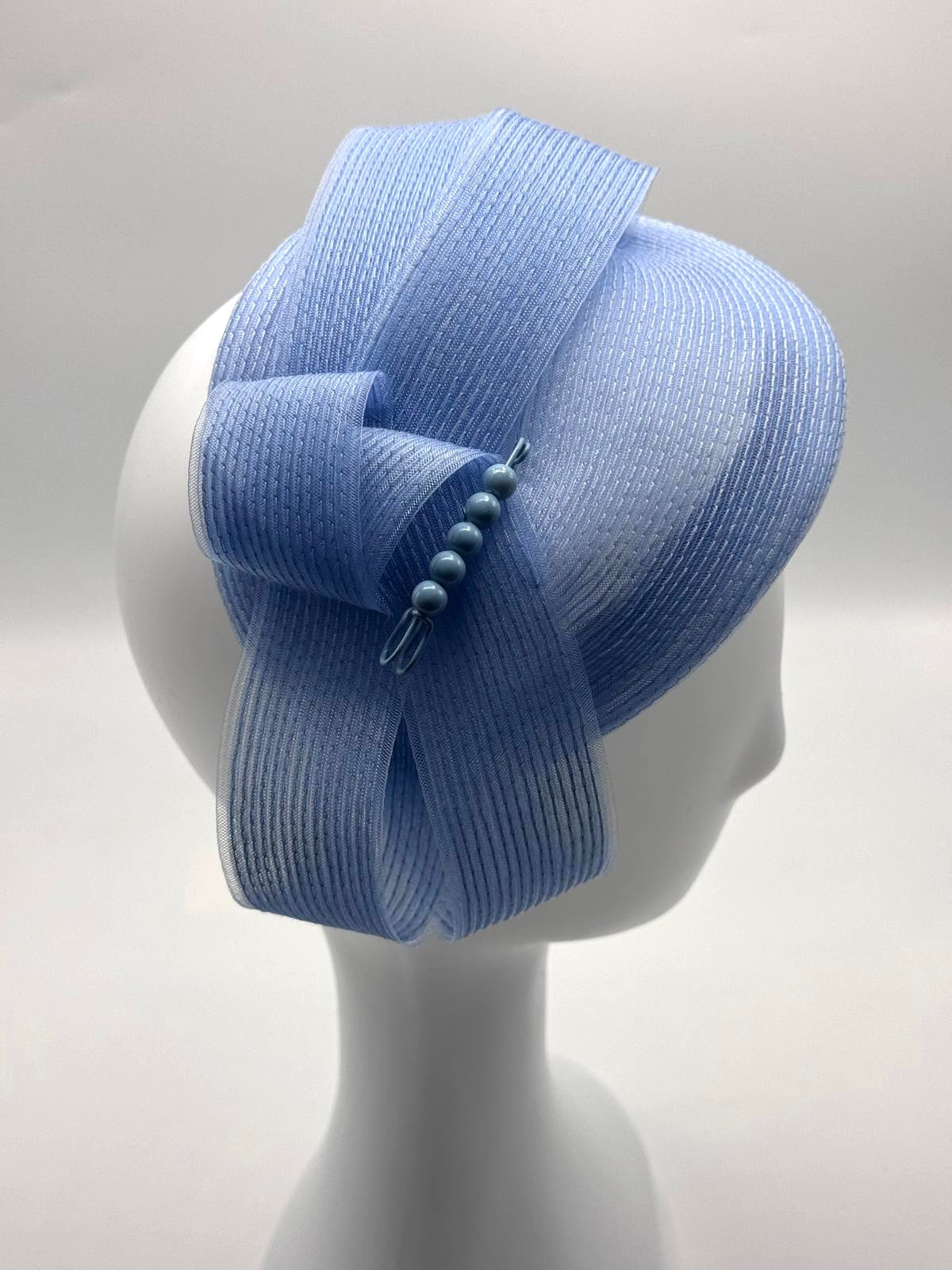 Baby Blue Horsehair Fascinator