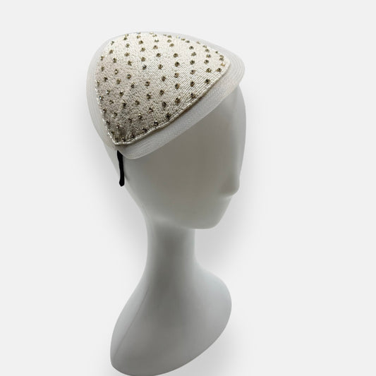 Beaded Fascinator With Rhinestones