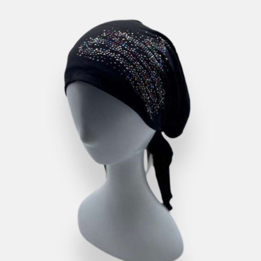 Rhinestone Pre-Tied Headscarf
