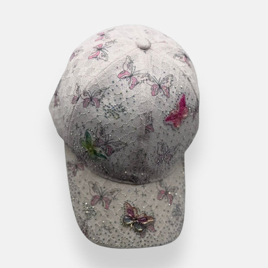 Butterfly Lace Sparkle Cap