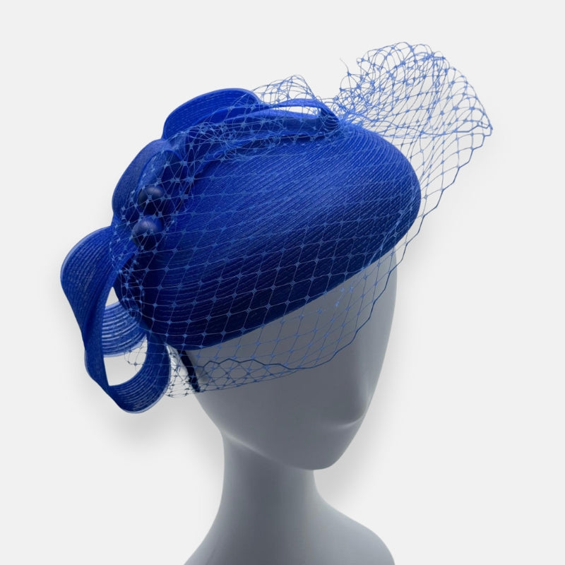 Royal Blue Horsehair Fascinator