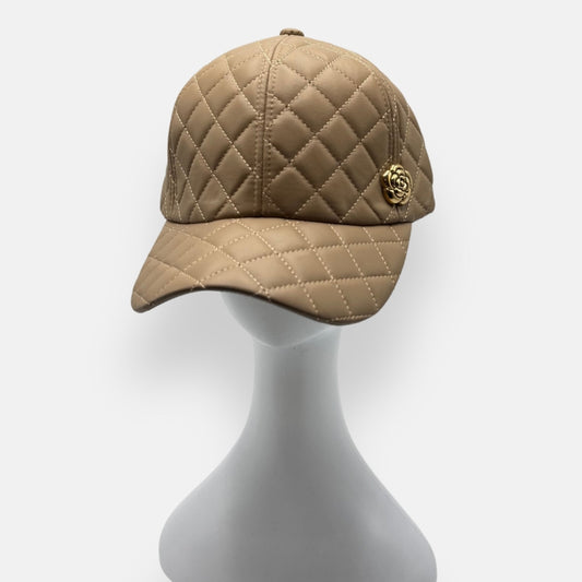 Quilted Leather Baseball Cap