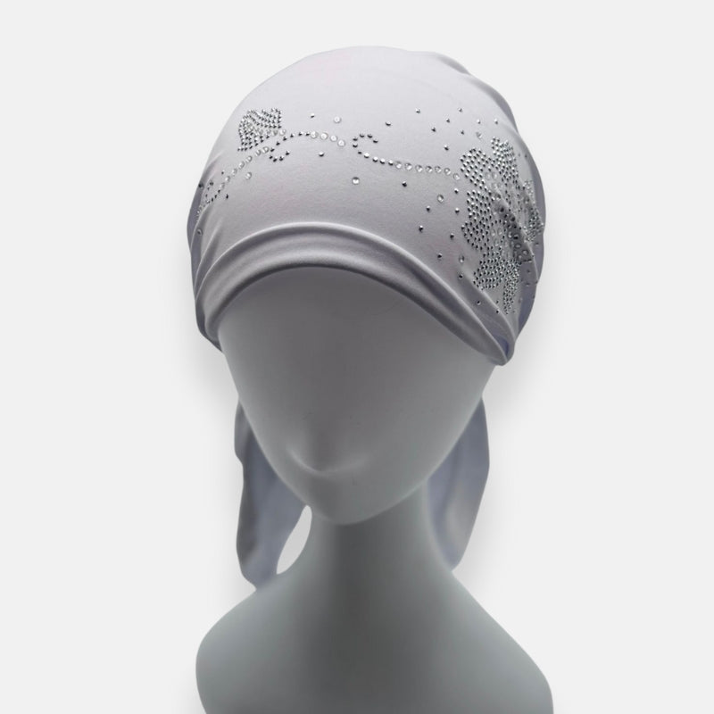 Rhinestone Pre-Tied Headscarf