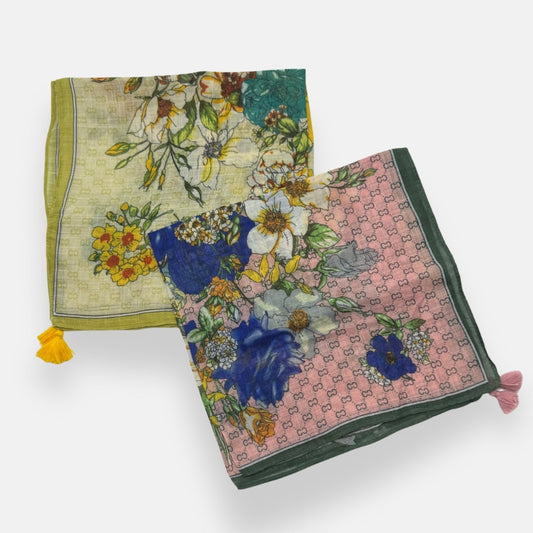 Floral Tassel Headscarf