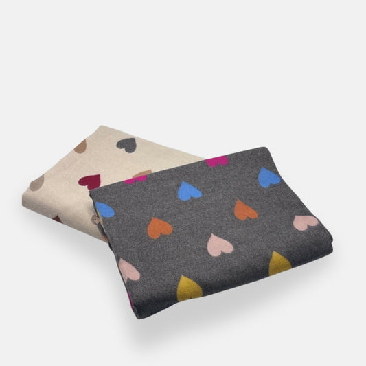 Multicolor Heart Scarf