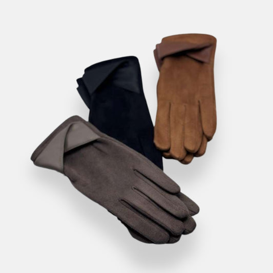 Refined Suede-Feel Winter Gloves