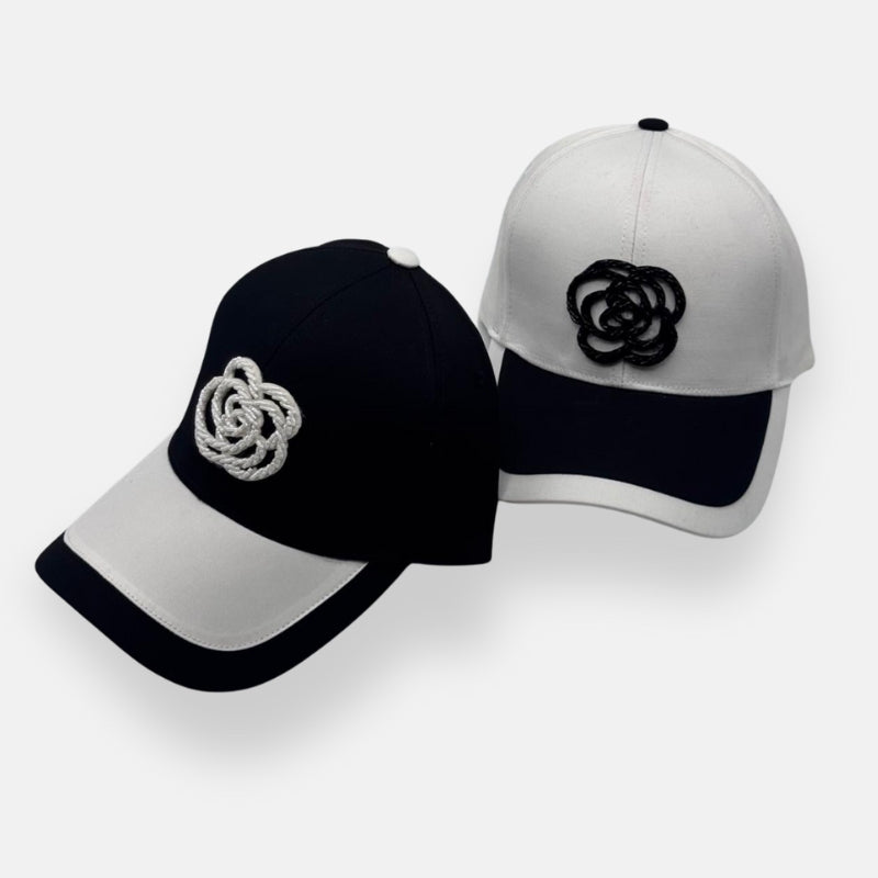 Baseball Cap With Rose