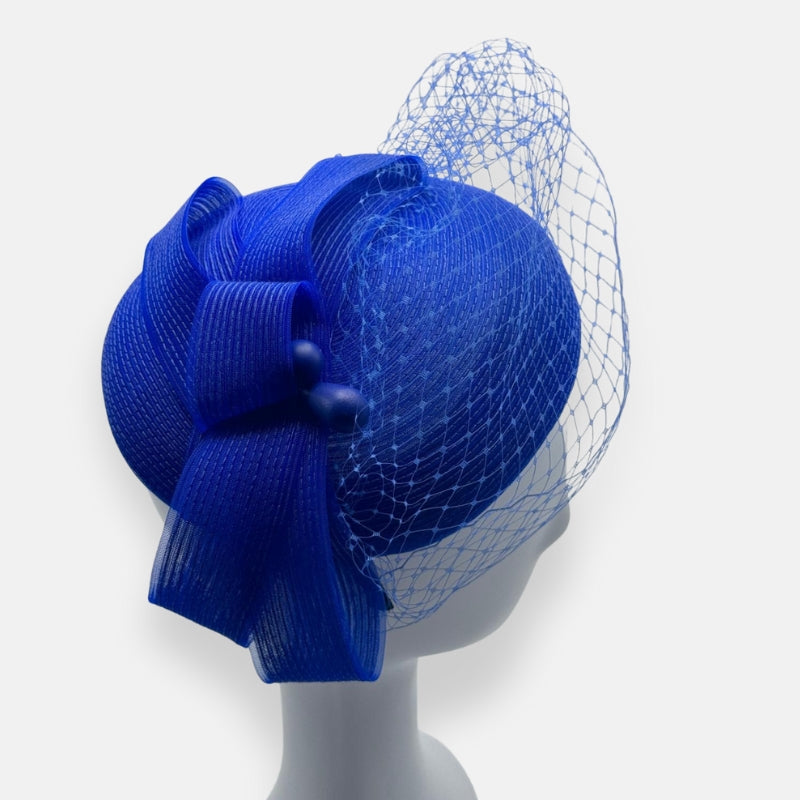 Royal Blue Horsehair Fascinator