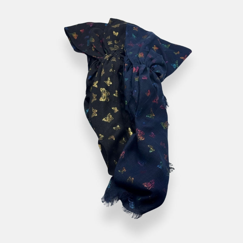 Butterfly Print Pre-Tied Bandana