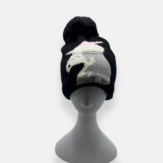 Unicorn Pom Pom Beanie