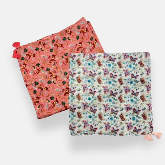 Horse & Butterfly Print Headscarves