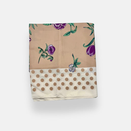 Peach Headscarf With Floral Print