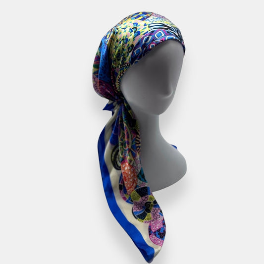 Multicolor Pattern Pre-Tied Headscarf