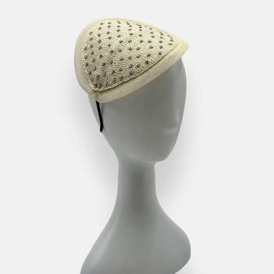 Beaded Fascinator With Rhinestones