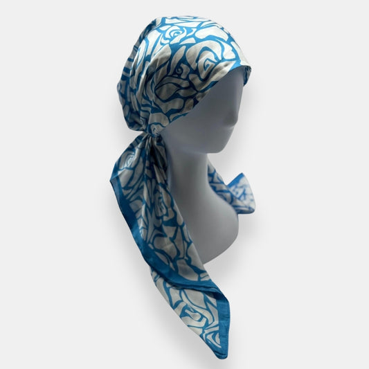 Rose Print Pre-Tied Headscarf