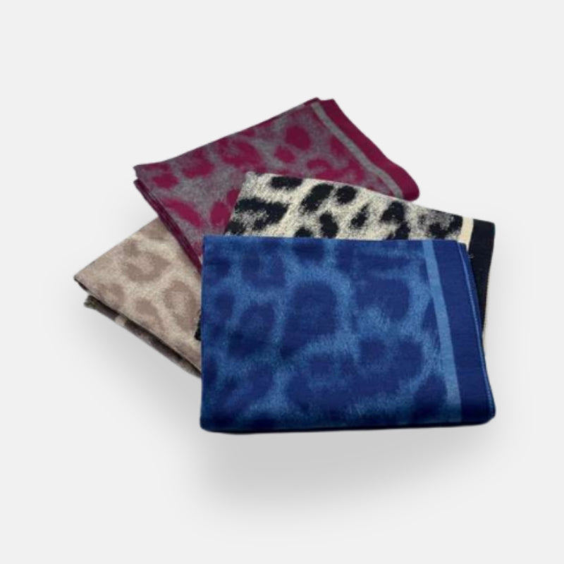 Faded Leopard Print Scarf