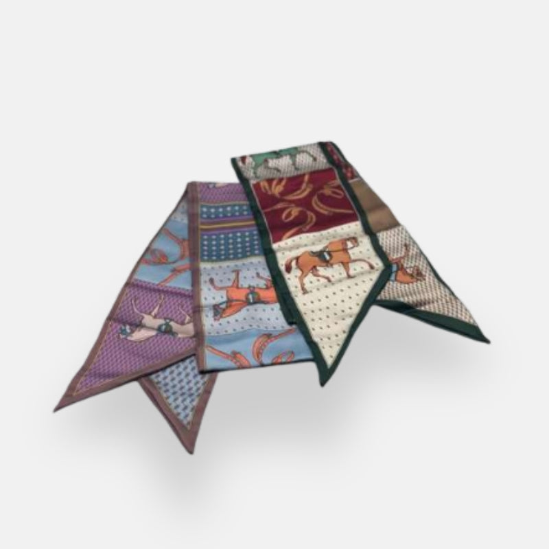 Colorblock Horse Twilly Scarf