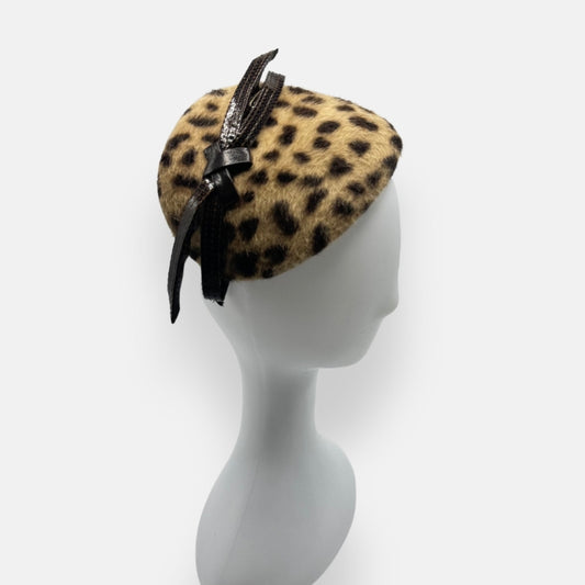 Beaver Felt Leopard Fascinator