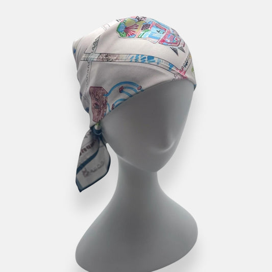 Color-Block Horse Illustration Scarf