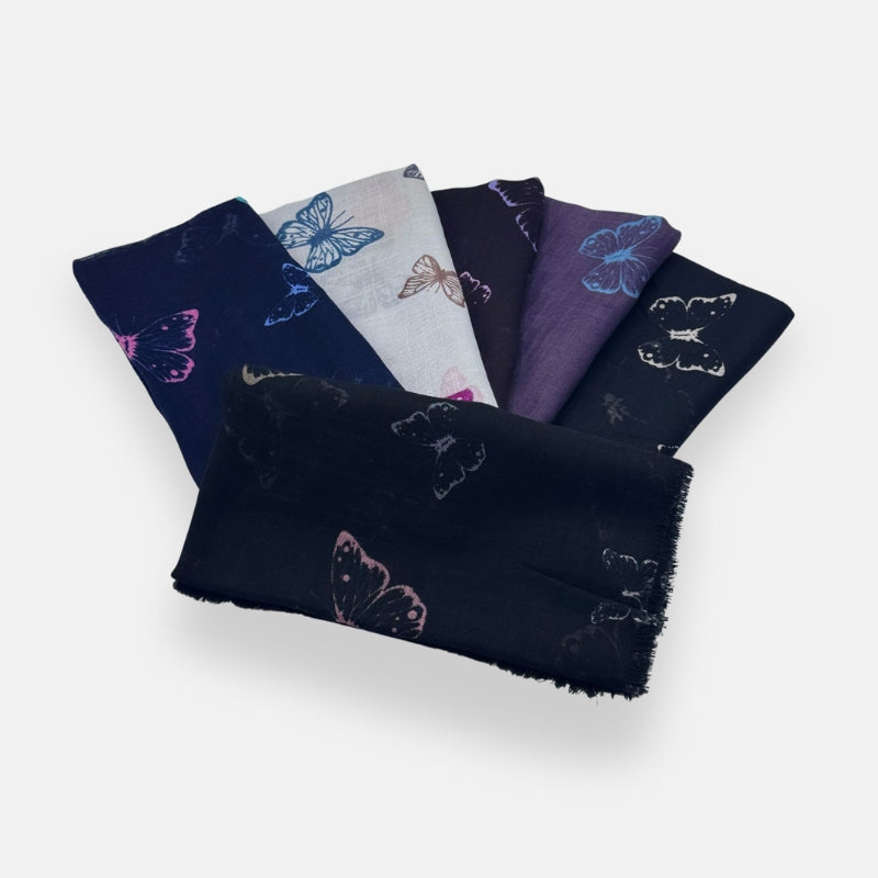 Multi Butterfly Headscarf