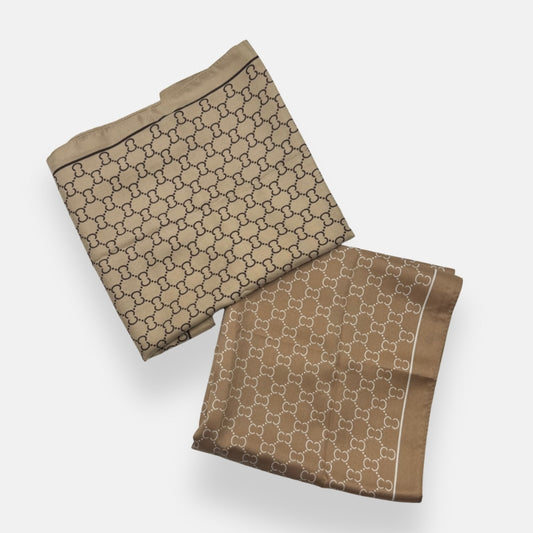 Tan Patterned Headscarves