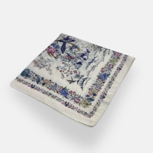 Floral Silk Square Scarf