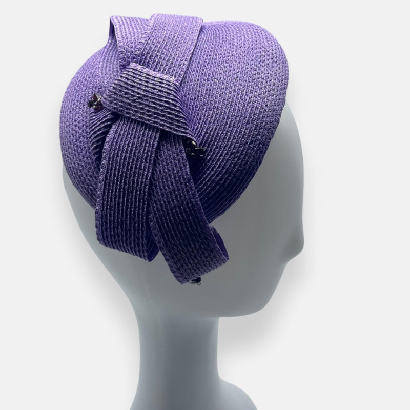 Violet Straw Fascinator
