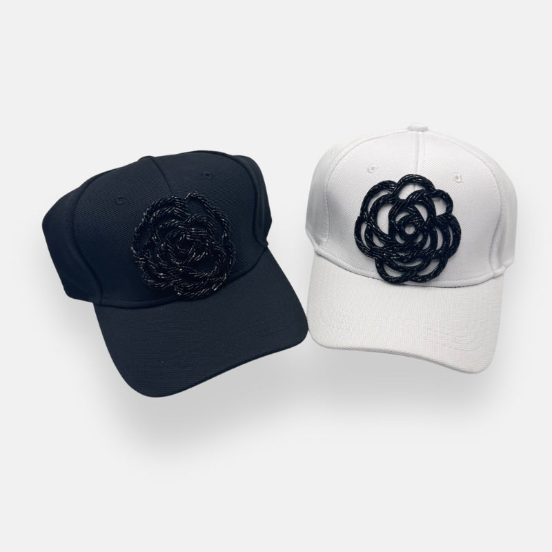 Beaded Flower Baseball Cap