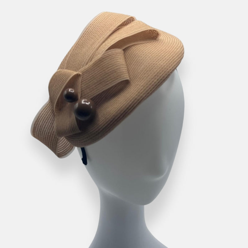 Tan Horsehair Fascinator