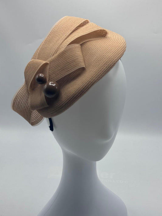 Tan Horsehair Fascinator