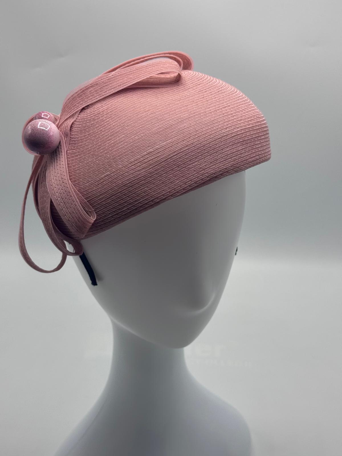 Blush Pink Horsehair Fascinator