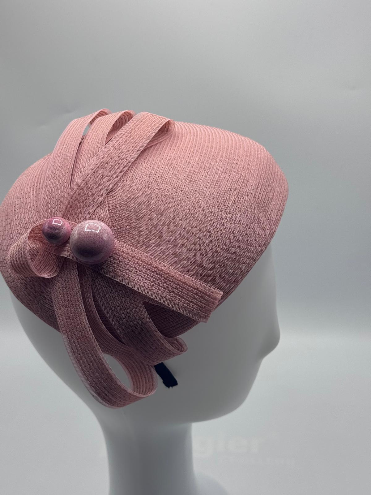 Blush Pink Horsehair Fascinator