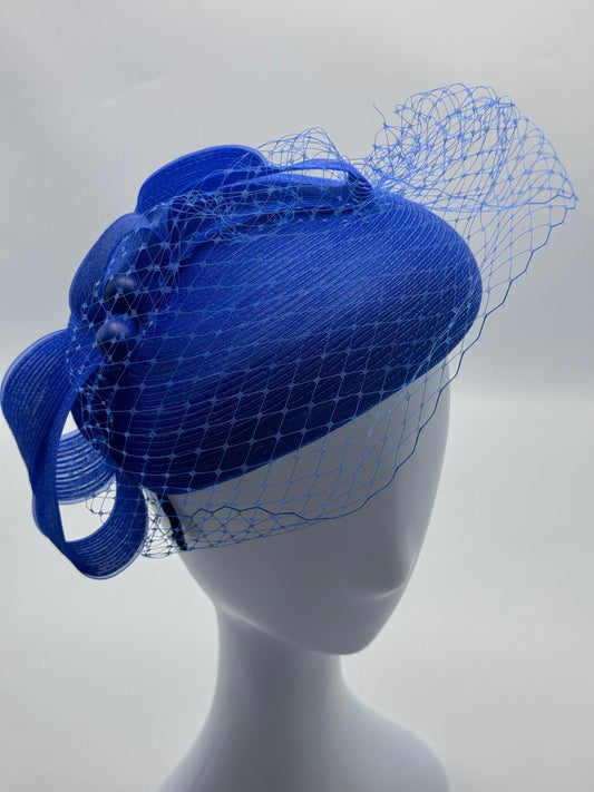 Royal Blue Horsehair Fascinator