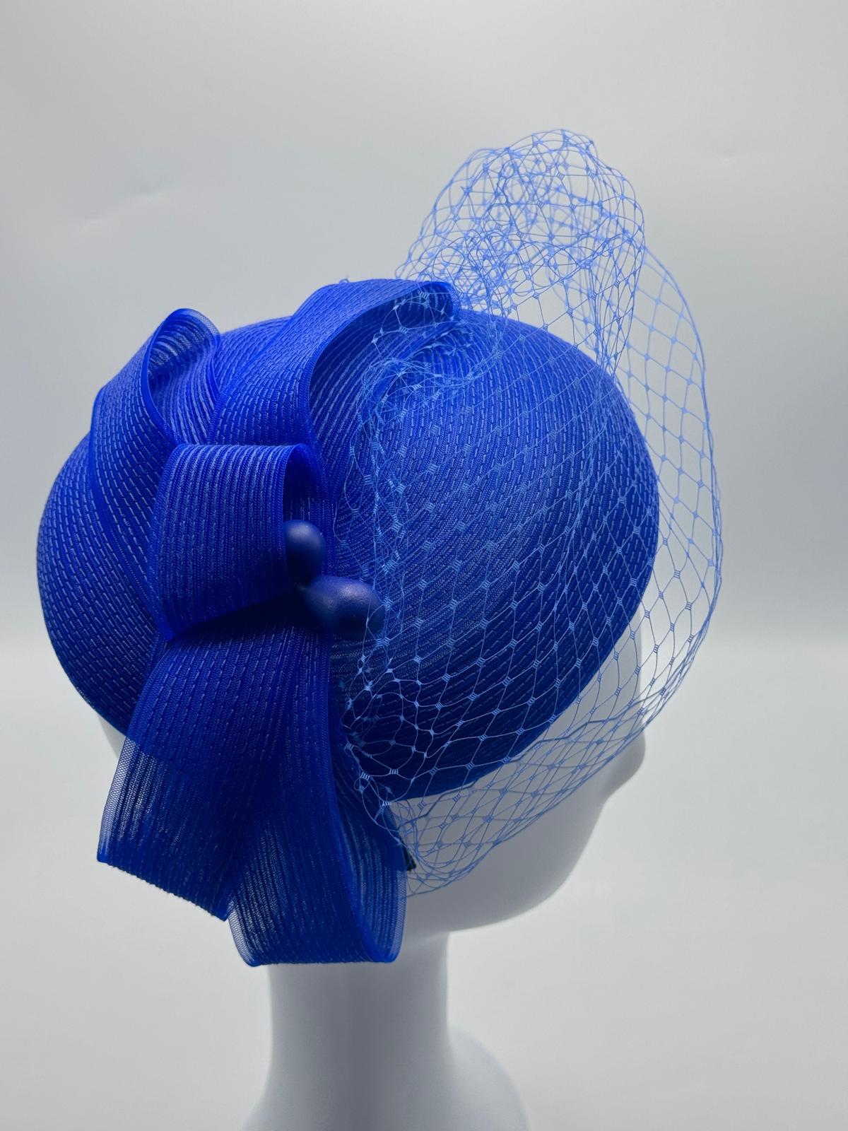 Royal Blue Horsehair Fascinator