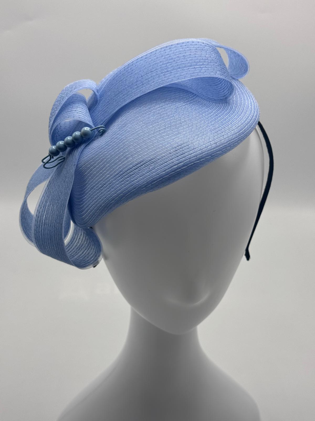 Baby Blue Horsehair Fascinator