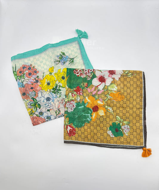 Floral Tassel Headscarf