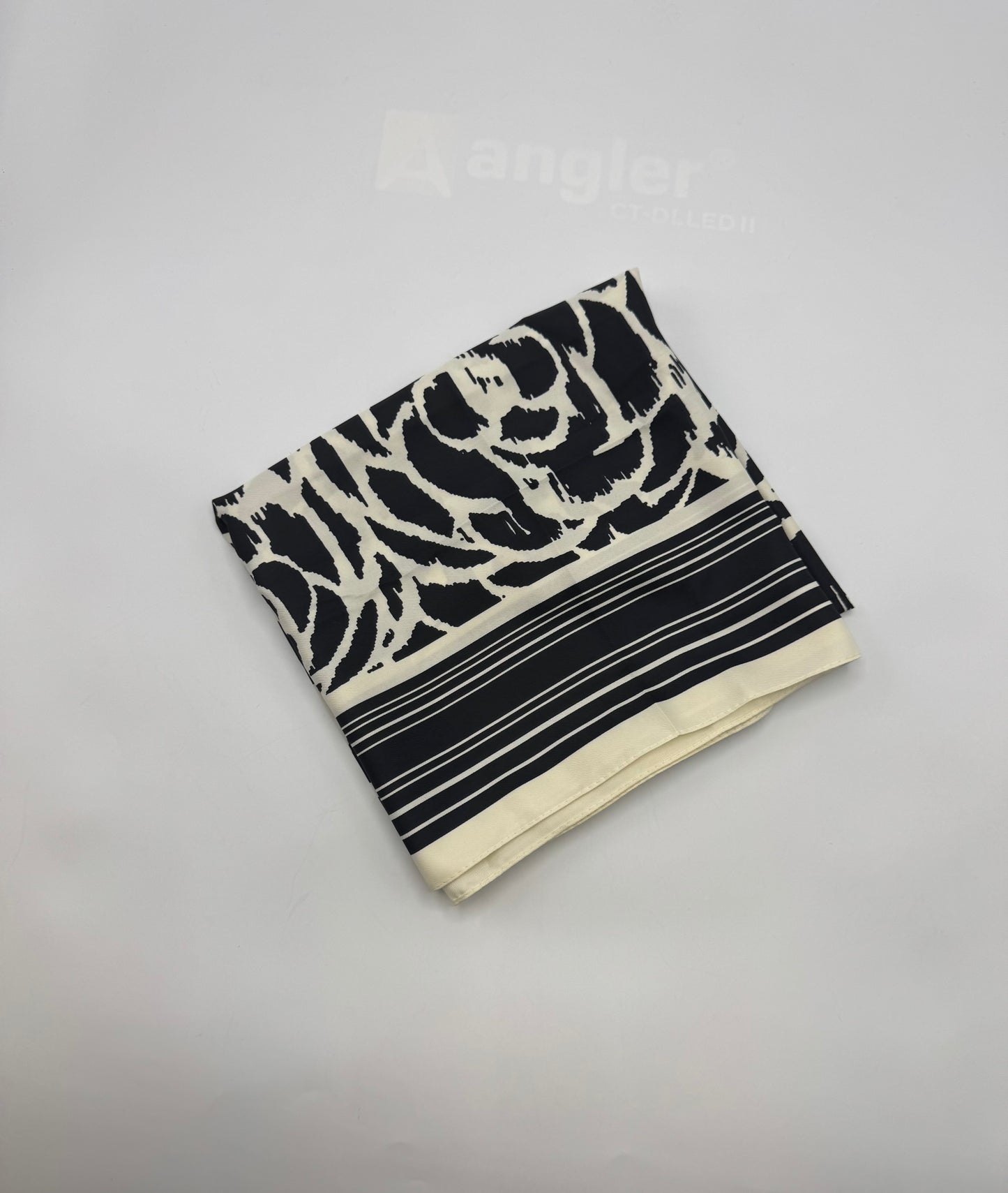 Bold Rose & Stripe Scarf